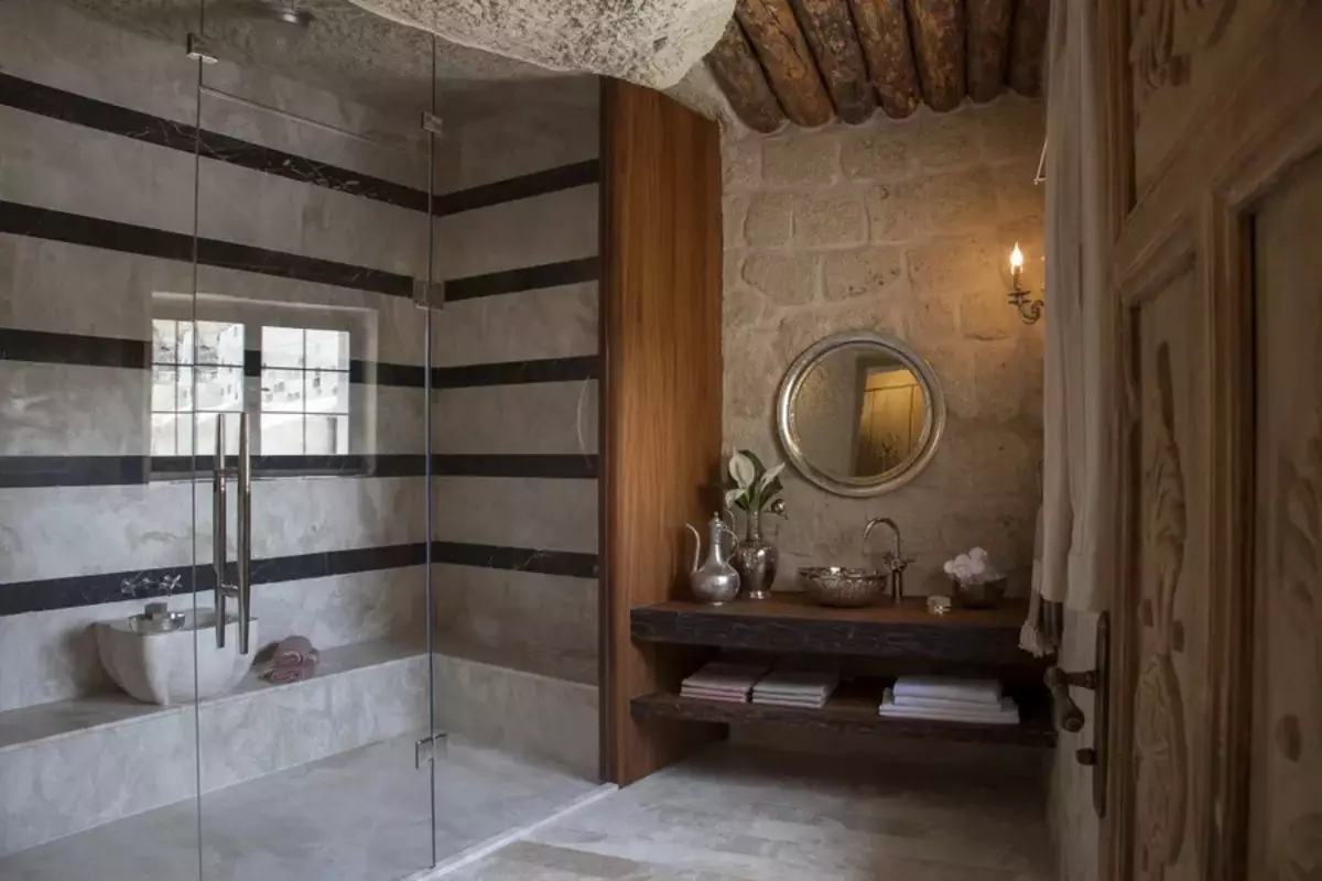 Design fürdőszoba 7 négyzetméter. METER (58 FOTÓK): Szoba belseje ablakkal és anélkül, példák a sikeres tervezésre 10200_25
