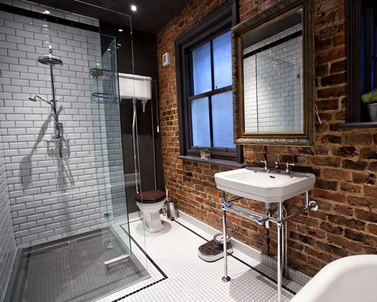Design fürdőszoba 7 négyzetméter. METER (58 FOTÓK): Szoba belseje ablakkal és anélkül, példák a sikeres tervezésre 10200_29