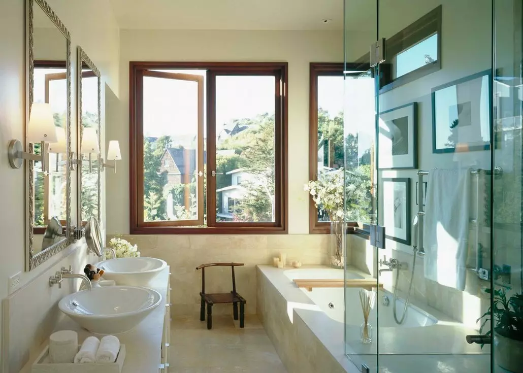 Design fürdőszoba 7 négyzetméter. METER (58 FOTÓK): Szoba belseje ablakkal és anélkül, példák a sikeres tervezésre 10200_40