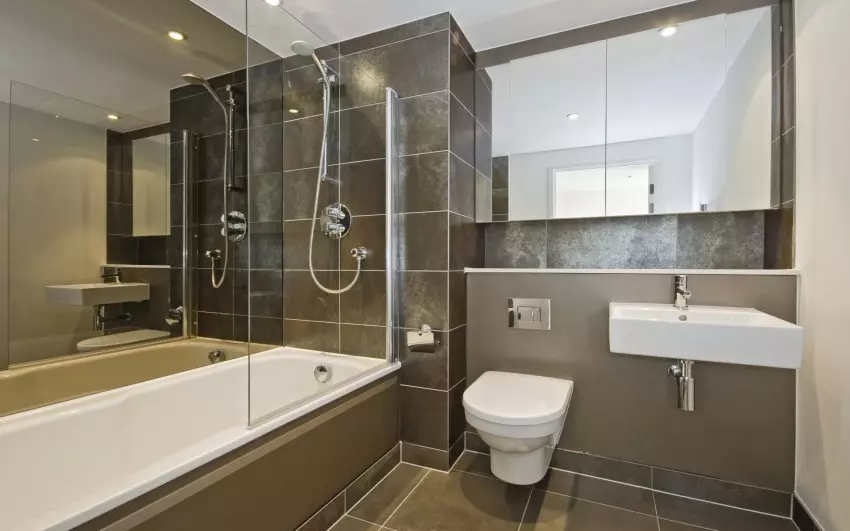 Badeværelse design 2 kvadratmeter. M (72 billeder): Badeværelsesprojekter uden toiletskål. Interiørmuligheder. Efterbehandling materialer 10201_11