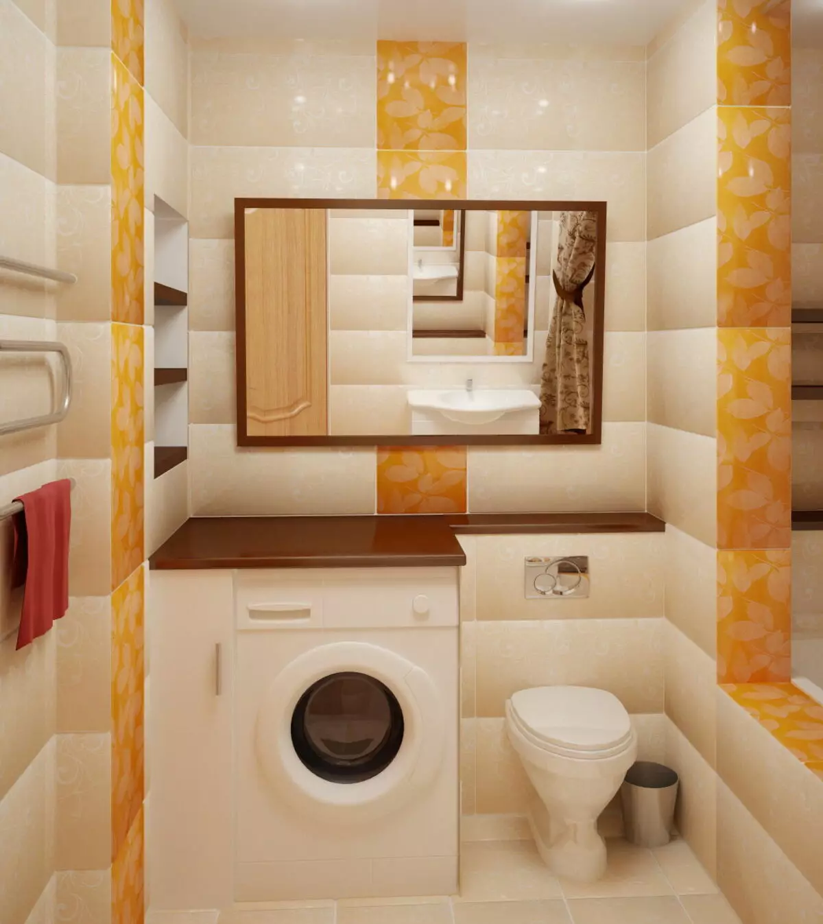 Baderomsdesign 2 kvadratmeter. M (72 bilder): Baderomsprosjekter uten toalettskål. Interiøralternativer. Etterbehandling materialer 10201_24