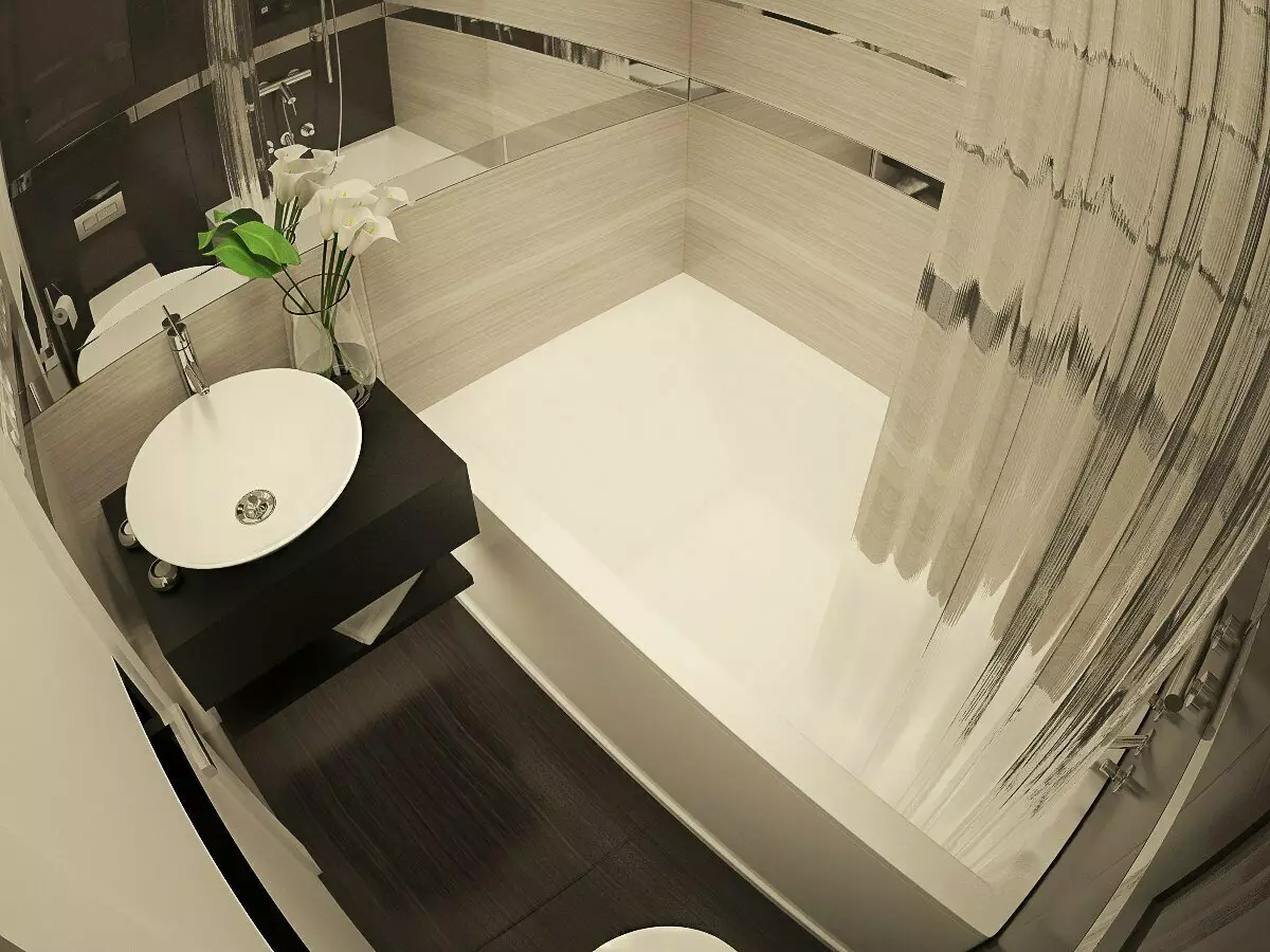 Baderomsdesign 2 kvadratmeter. M (72 bilder): Baderomsprosjekter uten toalettskål. Interiøralternativer. Etterbehandling materialer 10201_37