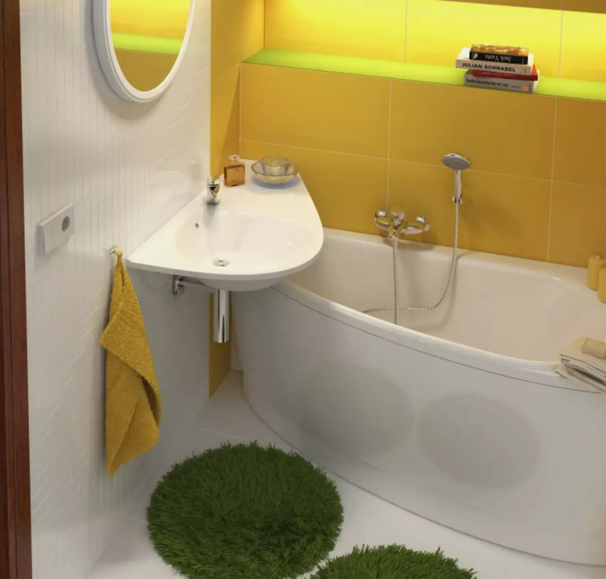 Badeværelse design 2 kvadratmeter. M (72 billeder): Badeværelsesprojekter uden toiletskål. Interiørmuligheder. Efterbehandling materialer 10201_65