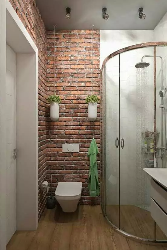 Badeværelse design 2 kvadratmeter. M (72 billeder): Badeværelsesprojekter uden toiletskål. Interiørmuligheder. Efterbehandling materialer 10201_69