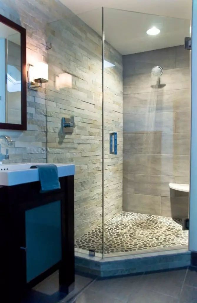 Badeværelse design 2 kvadratmeter. M (72 billeder): Badeværelsesprojekter uden toiletskål. Interiørmuligheder. Efterbehandling materialer 10201_70
