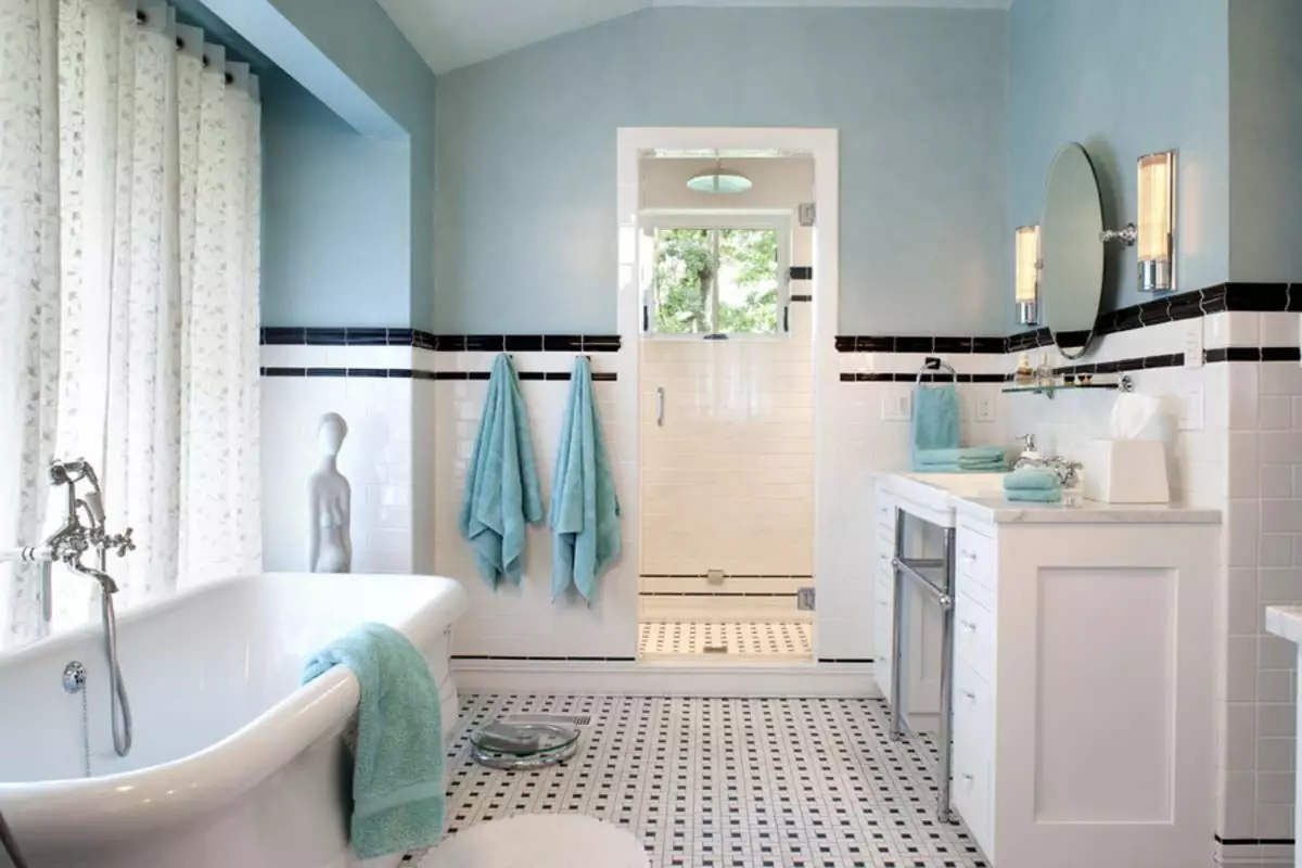 ห้องน้ำสีเขียวขุ่น (61 รูป): ตัวอย่างของการออกแบบห้องน้ำในสีนี้ เราเข้าใจในสีสร้างการตกแต่งภายในที่สวยงาม 10203_21