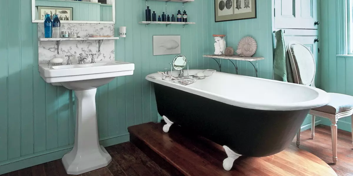 Baño turquesa (61 fotos): Ejemplos de diseño de baño en este color. Entendemos en colores, creamos un hermoso interior. 10203_23