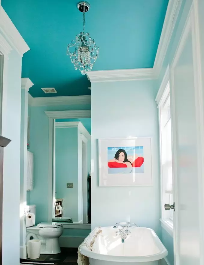 Bilik mandi Turquoise (61 foto): Contoh reka bentuk bilik mandi dalam warna ini. Kita faham dalam warna, buat pedalaman yang indah 10203_45