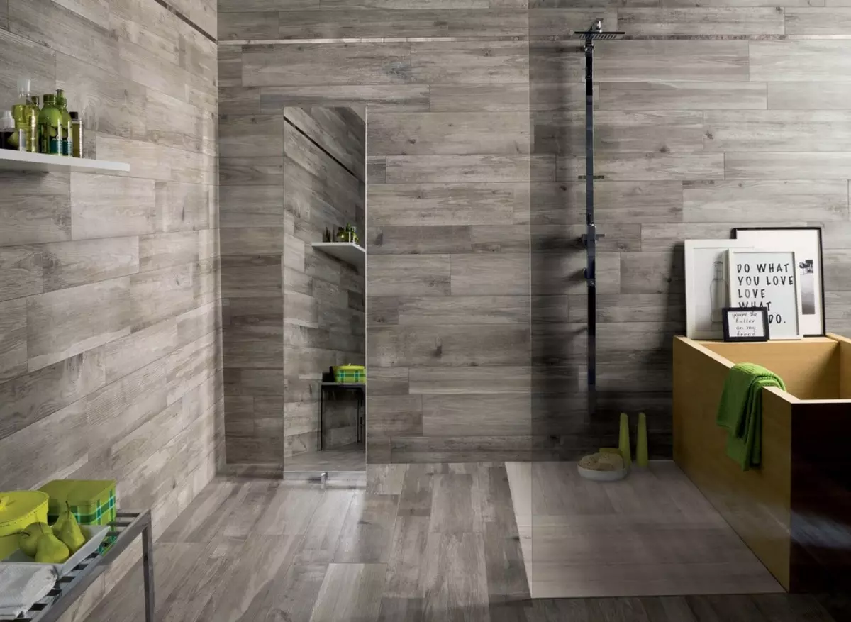 Bilik mandi Laminate: plastik tahan kelembapan, vinil dan jenis lain di dinding dan untuk lantai. Ulasan 10204_38