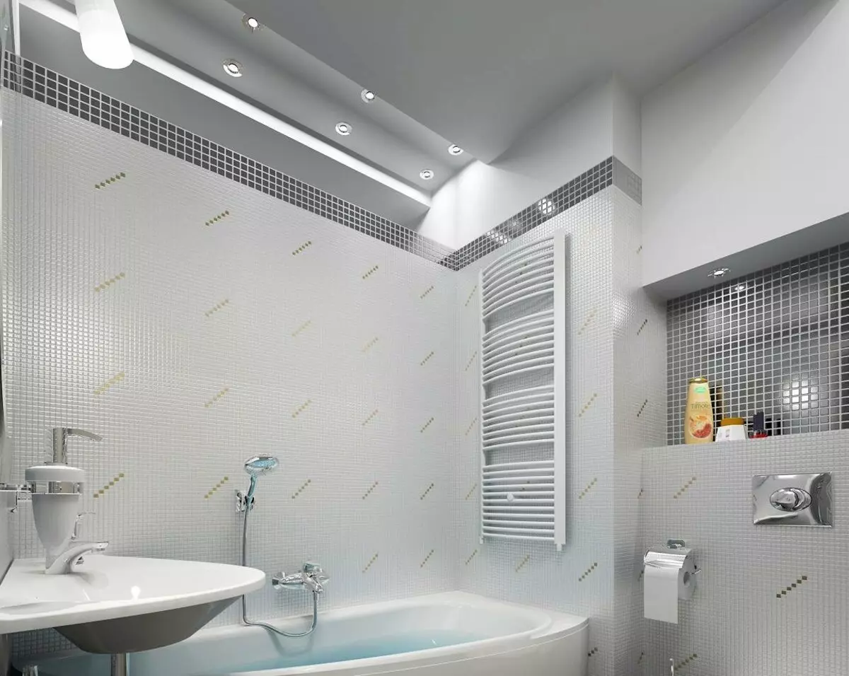 Badeværelse design 5 kV. M (111 Billeder): Projekter af smukke badeværelser 5 kvadratmeter i lejligheden, moderne interiør med en vaskemaskine 10205_22