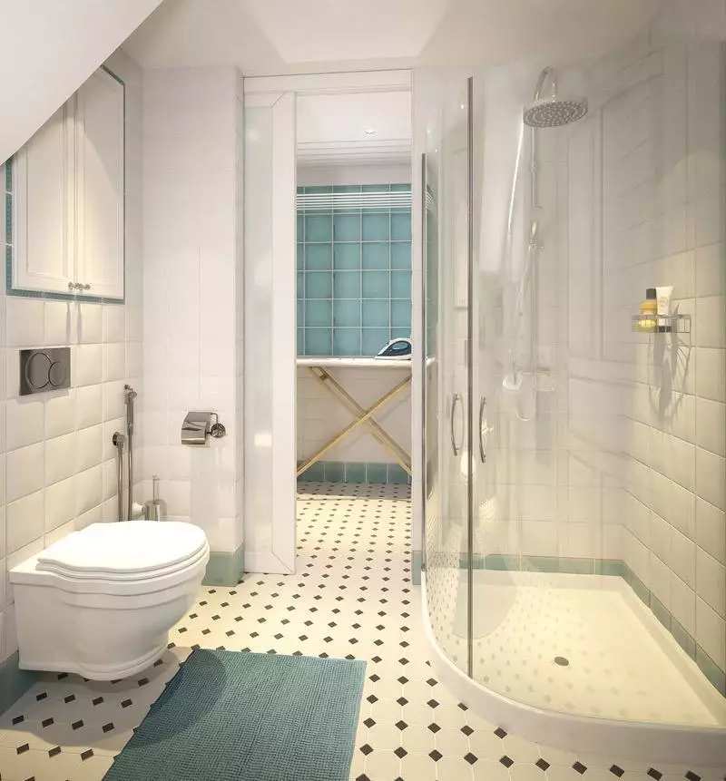 Designul baie 5 kV. M (111 fotografii): proiecte de băi frumoase 5 metri pătrați în apartament, interior modern cu mașină de spălat 10205_29