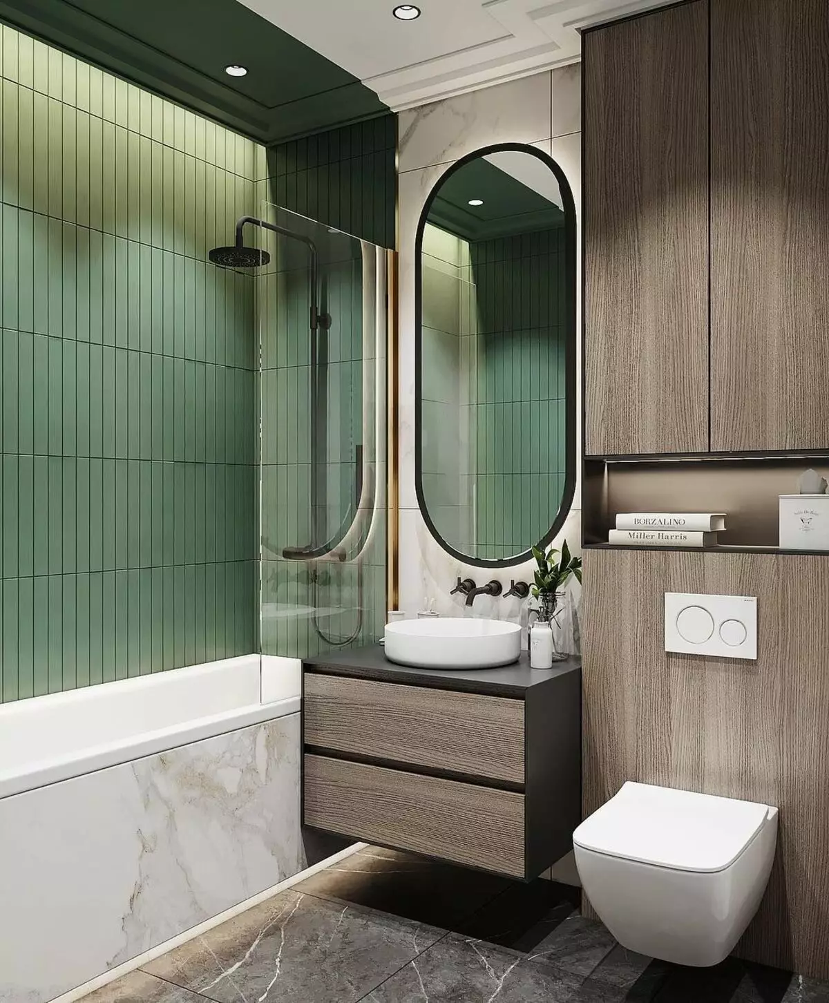 Badeværelse design 5 kV. M (111 Billeder): Projekter af smukke badeværelser 5 kvadratmeter i lejligheden, moderne interiør med en vaskemaskine 10205_3