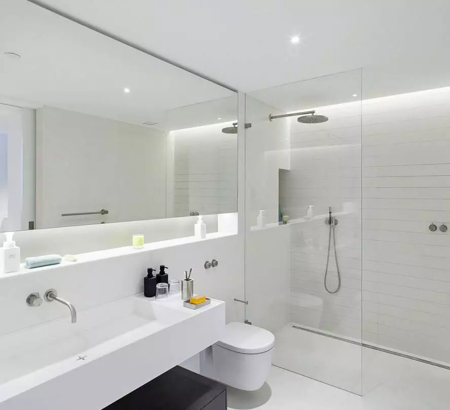 स्नानगृह डिझाइन 5 केव्ही. एम (111 फोटो): वॉशिंग मशीनसह आधुनिक इंटीररमध्ये सुंदर बाथरुमचे 5 स्क्वेअर मीटरचे प्रकल्प 10205_31