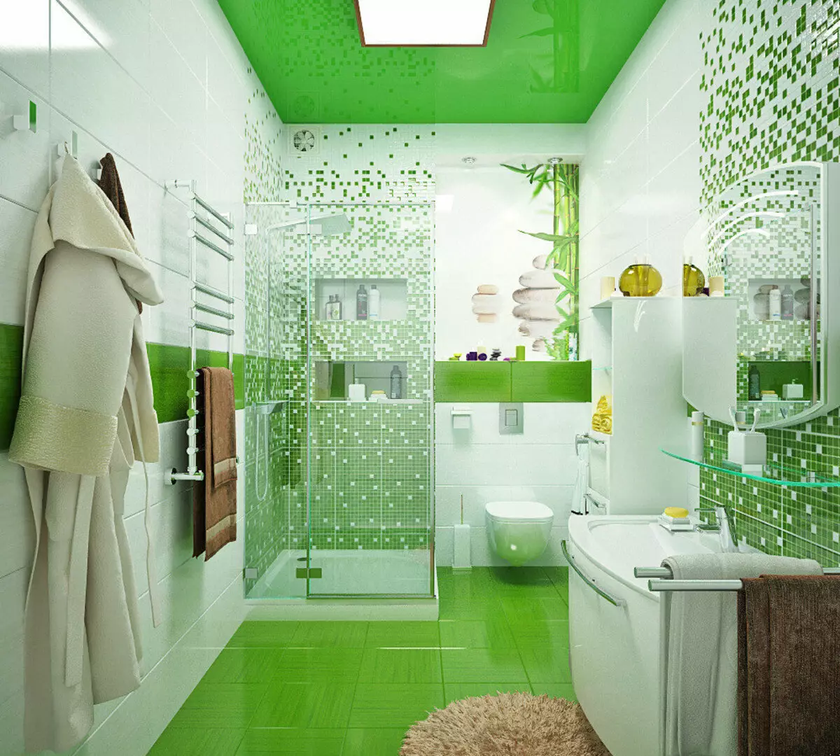 욕실 디자인 5 kv. M (111 사진) : 아름다운 욕실의 프로젝트 아파트에서 5 평방 미터, 세탁기가있는 현대적인 인테리어 10205_38