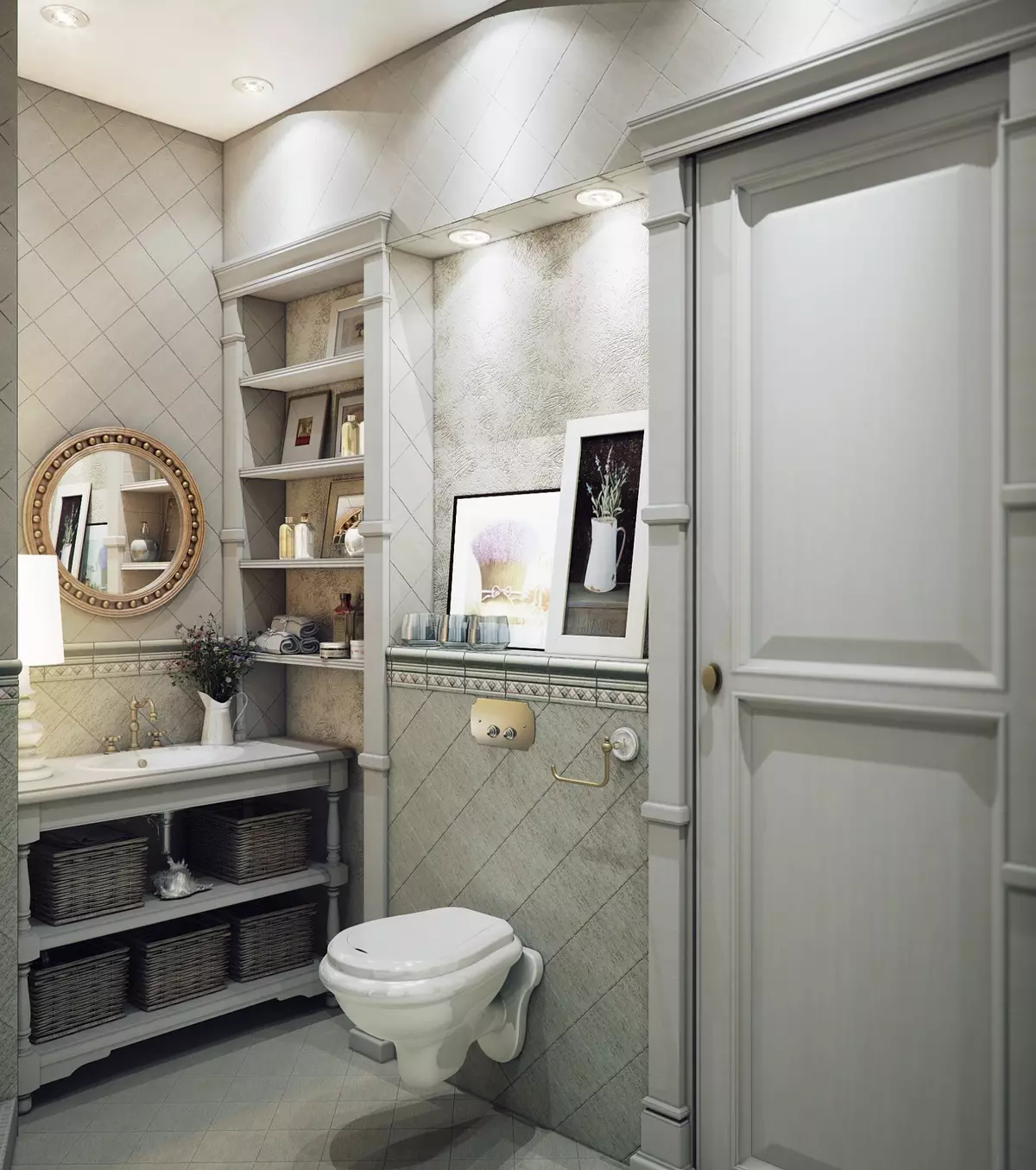 Design kopalnice 5 kV. M (111 fotografije): Projekti lepih kopalnic 5 kvadratnih metrov v apartmaju, sodobna notranjost s pralnim strojem 10205_50