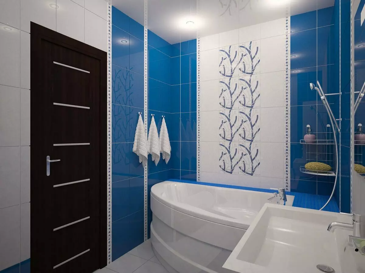 स्नानगृह डिझाइन 5 केव्ही. एम (111 फोटो): वॉशिंग मशीनसह आधुनिक इंटीररमध्ये सुंदर बाथरुमचे 5 स्क्वेअर मीटरचे प्रकल्प 10205_61