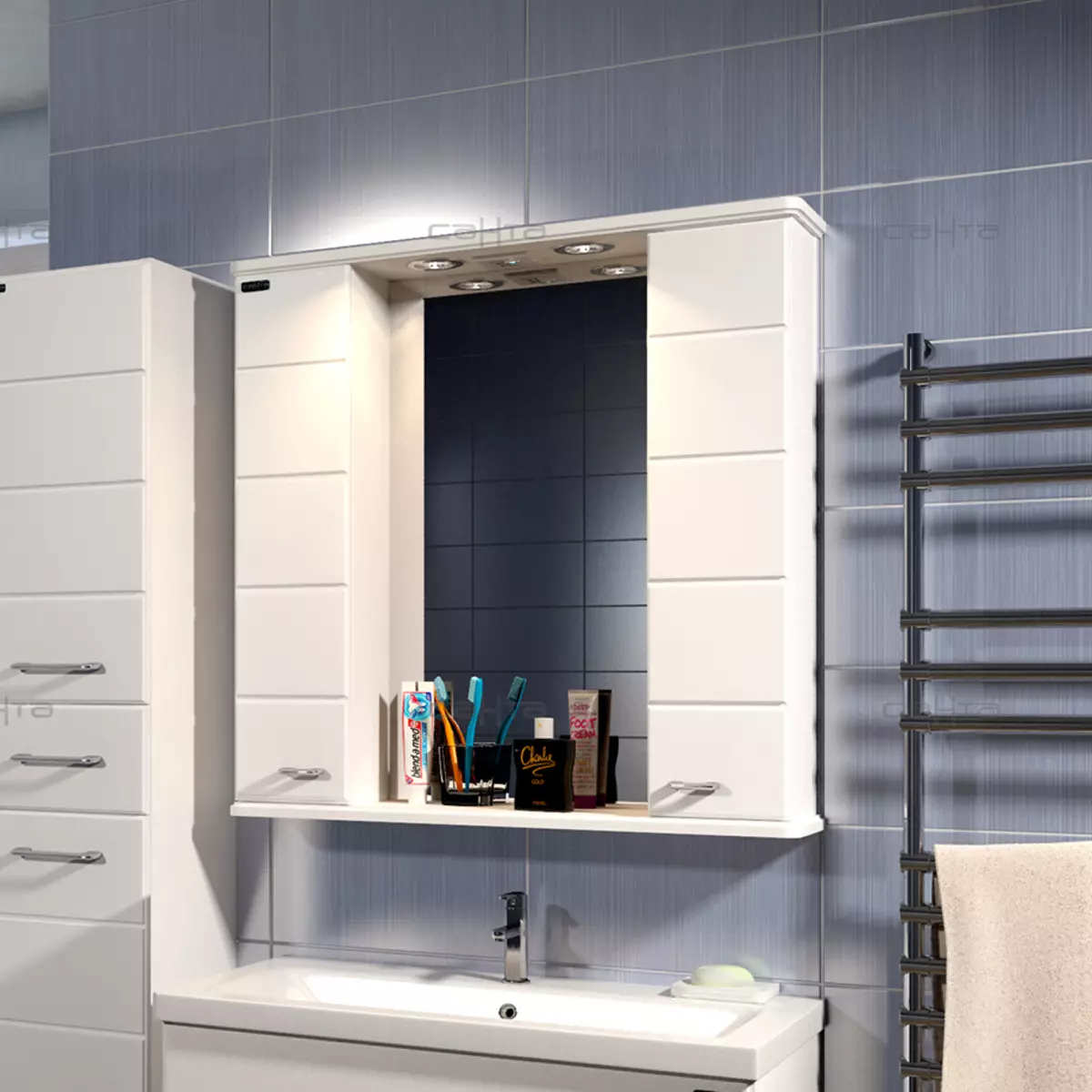 Disseny de bany 5 KV. M (111 fotos): Projectes de banys bonics 5 metres quadrats a l'apartament, interior modern amb rentadora 10205_86