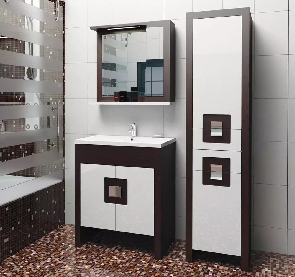 Banyo tasarımı 5 kV. M (111 Fotoğraf): Güzel banyoların projeleri Dairede 5 metrekare, çamaşır makinesi ile modern iç 10205_88