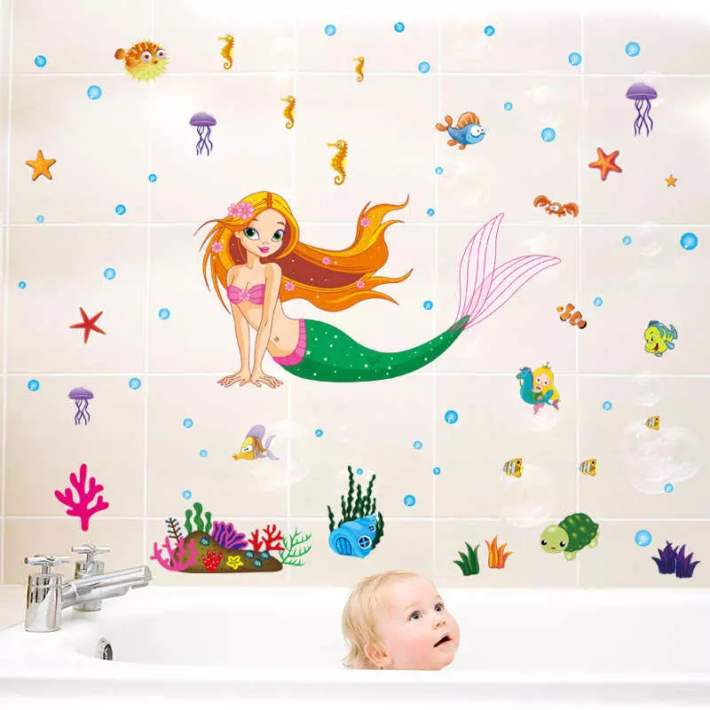 Stiker kamar mandi: stiker dinding tahan air di kamar mandi, vinil, silikon dan stiker dekoratif lainnya 10206_23