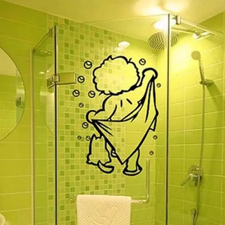 Stiker kamar mandi: stiker dinding tahan air di kamar mandi, vinil, silikon dan stiker dekoratif lainnya 10206_24