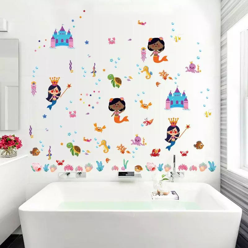 Stiker kamar mandi: stiker dinding tahan air di kamar mandi, vinil, silikon dan stiker dekoratif lainnya 10206_28