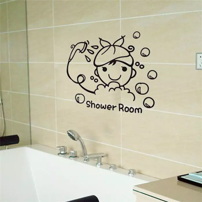 Stiker kamar mandi: stiker dinding tahan air di kamar mandi, vinil, silikon dan stiker dekoratif lainnya 10206_46