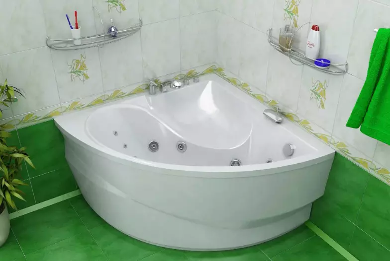 Кішкентай бұрыштық ванна: шағын модельдердің ерекшеліктері 10211_3