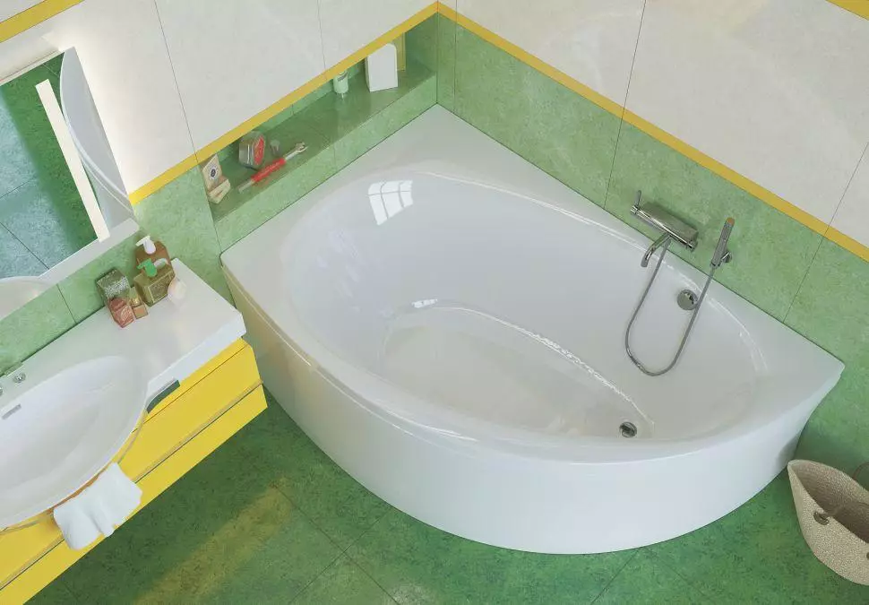 Dimensions of the corner bath: Standard and Rare, 80x80, 180x80, 100x70, 130x70 and selection tips for a suitable size 10212_27