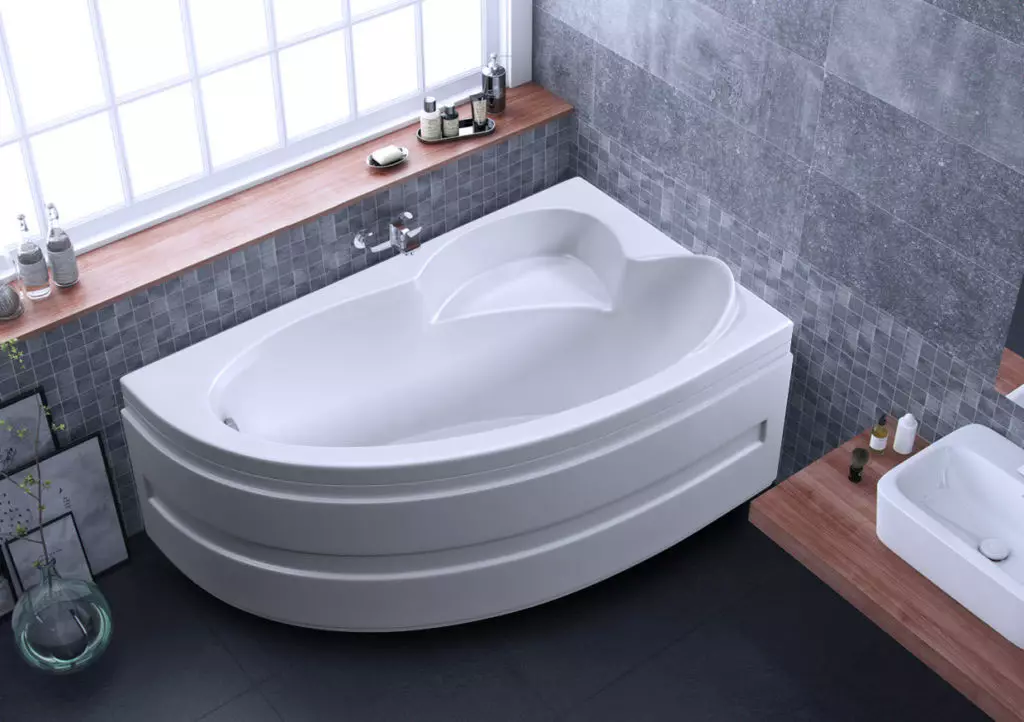 I-Corner Bath 160 cm: Ubukhulu 160x80, 160x90, 160x100. Izici zokuzikhethela 10214_15