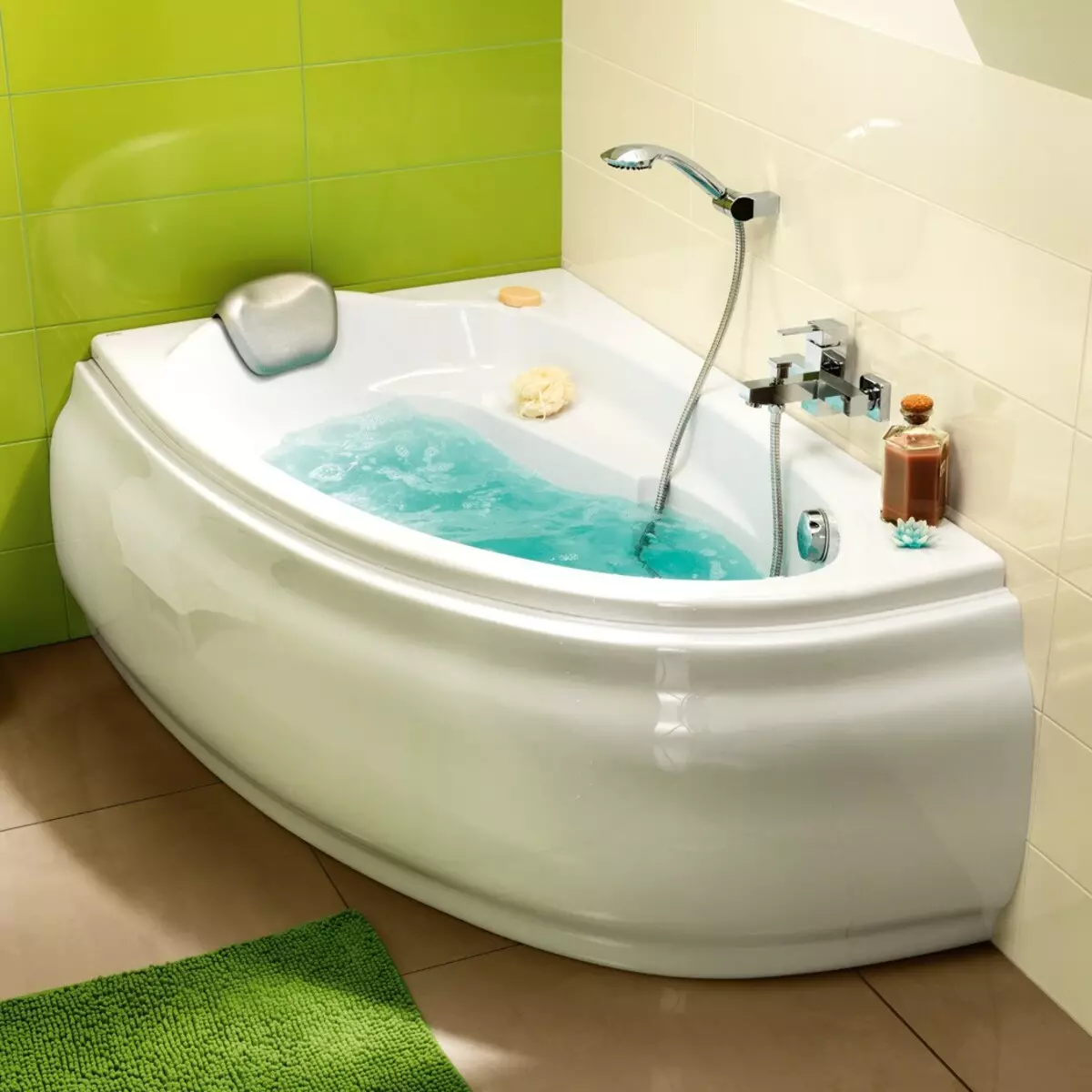 Baths (97 foto): Apa sing luwih apik kanggo milih? Sempit lan sudhut, warnane lan putih, adus 120x70, 140x70 cm lan ukuran liyane, jinis 10217_74