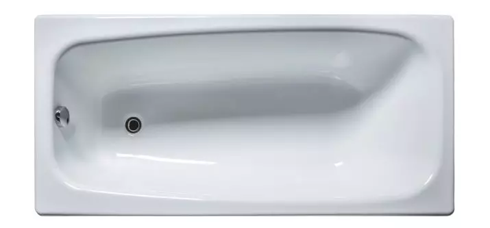 Baths (97 foto): Apa sing luwih apik kanggo milih? Sempit lan sudhut, warnane lan putih, adus 120x70, 140x70 cm lan ukuran liyane, jinis 10217_78