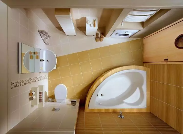Угао купке (101 пхотос): купатило дизајн карактерише са угла купатилом, асиметричних, великих двоструких и малих, боја модела, металних модела са хидромасажном и без њега 10219_32