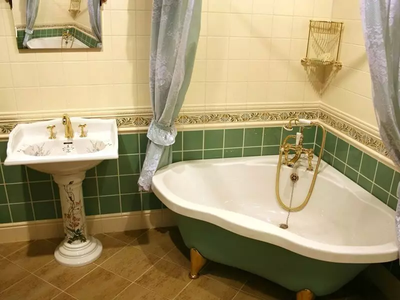 Angle fürdők (101 fotó): Bath érmén sarokkáddal, aszimmetrikus, nagy dupla és kicsi, színes modellek, fém modellek hidromasszázs és nélküle 10219_67
