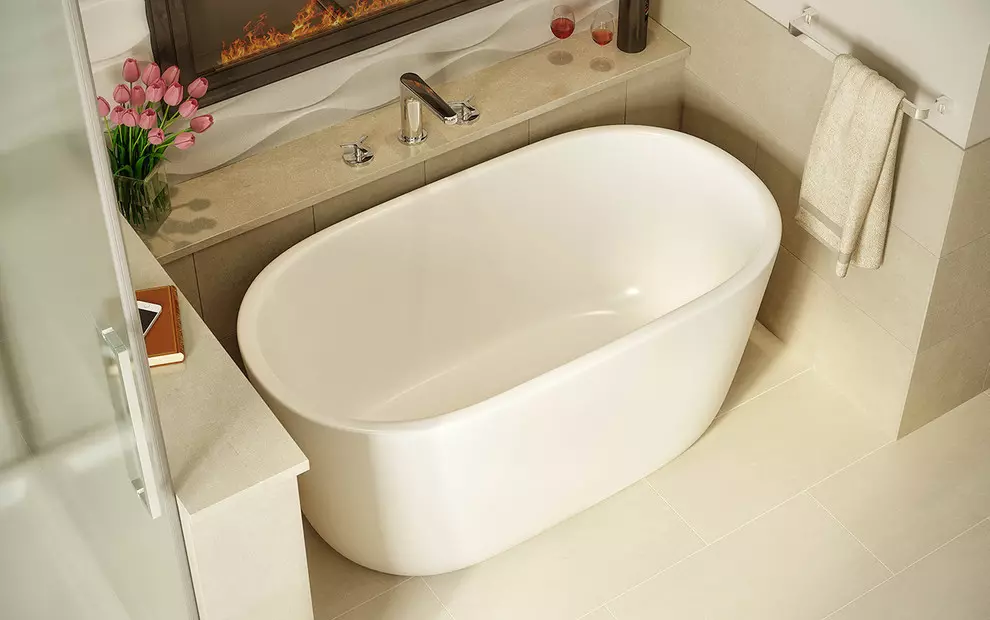 Little bathtubs: mini-bath sizes. Mga tip para sa pagpili ng isang maliit na paliguan, mga halimbawa ng compact bath sa loob 10223_29