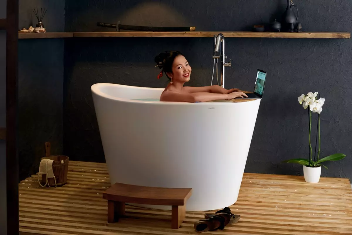 Pequeñas bañeras: mini baños. Consejos para elegir un baño pequeño, ejemplos de baños compactos en el interior. 10223_31