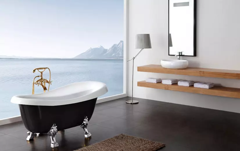 Kleine Badewannen: Mini-Badewannengrößen. Tipps zur Auswahl eines kleinen Bades, Beispiele für kompakte Bäder im Innenraum 10223_38