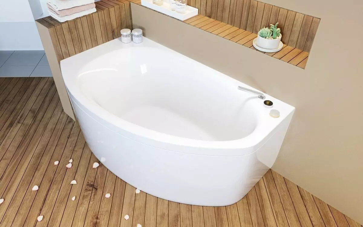 Little bathtubs: mini-bath sizes. Mga tip para sa pagpili ng isang maliit na paliguan, mga halimbawa ng compact bath sa loob 10223_46