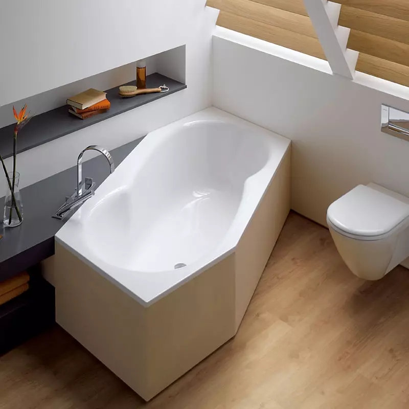 أحواض صغيرة: أحجام مصغرة حمام. نصائح لاختيار حمام صغير، والأمثلة من الحمامات صغيرة الحجم في المناطق الداخلية 10223_50