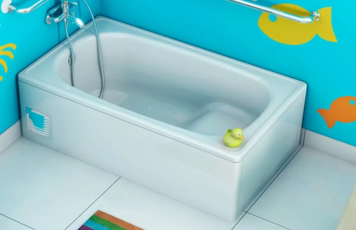 Little bathtubs: mini-bath sizes. Mga tip para sa pagpili ng isang maliit na paliguan, mga halimbawa ng compact bath sa loob 10223_6