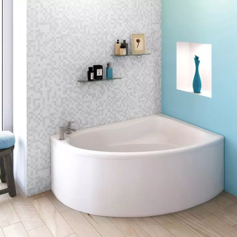 작은 욕조 : 미니 욕조 크기. 작은 욕조를 선택하기위한 팁, 인테리어의 컴팩트 한 욕조의 예 10223_60
