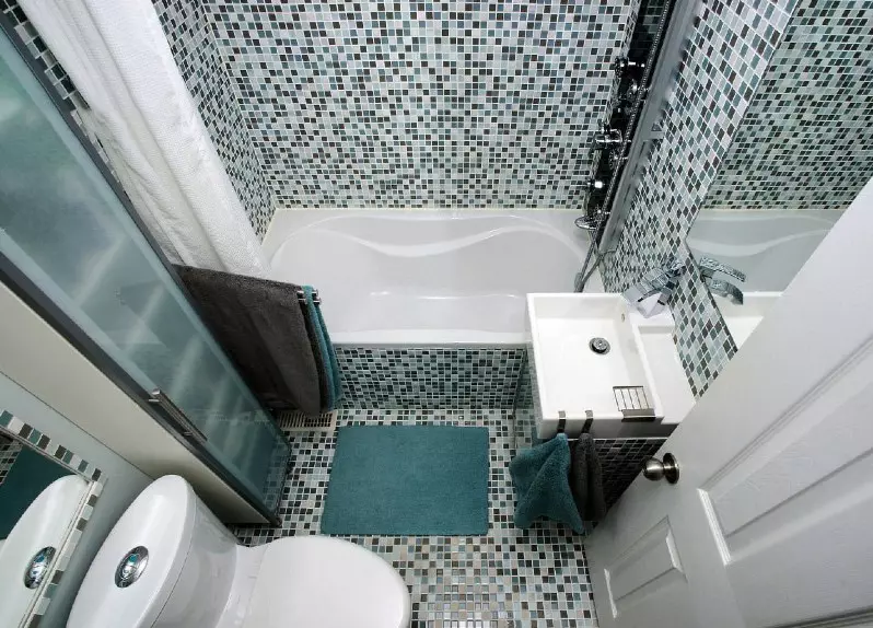 Poucas bañeiras: tamaños de mini-baño. Consellos para escoller un pequeno baño, exemplos de baños compactos no interior 10223_78