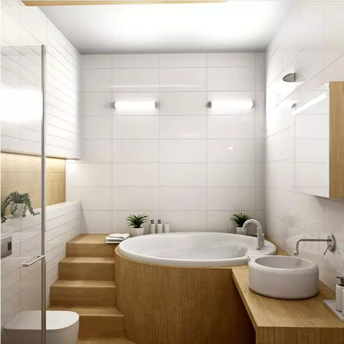 Pequeñas bañeras: mini baños. Consejos para elegir un baño pequeño, ejemplos de baños compactos en el interior. 10223_82