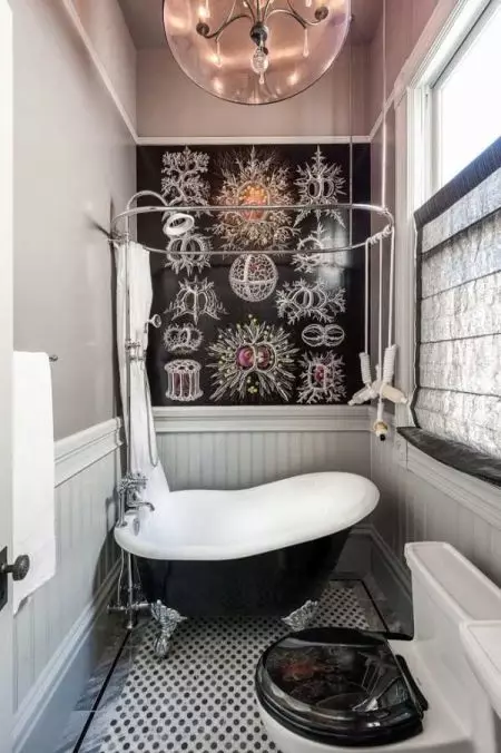 Bathtub kecil: ukuran mini-bath. Tips Memilih Mandi Kecil, Contoh Pemandian Kompak Di Interior 10223_95