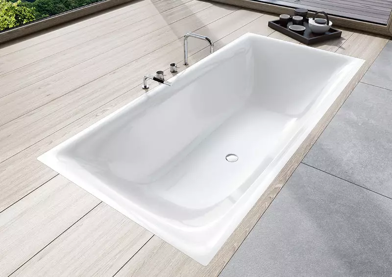 Stålbade: Modeller af Baths 150x70, 170x70 cm og andre størrelser. Fordele og ulemper ved rustfrit stålbad. Ejerskabsanmeldelser 10224_18