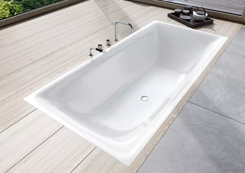 Stielbaden: Modellen fan Baths 150x70, 170x70 CM en oare grutte. Foar- en neidielen fan roestfrij stiel baden. Beoordelingen foar eigendom 10224_18