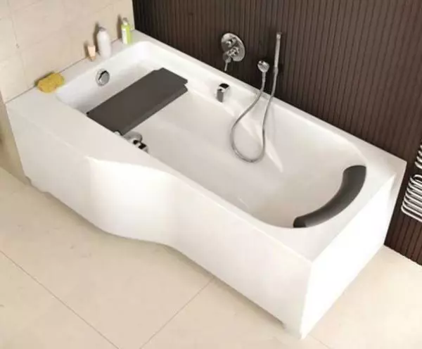 Asymmetric acrylic baths: angular, with dimensions 150x90 cm and 140x90 cm, 120x70 cm and 170x110 cm, 170x90 cm and 160x90 cm, 140x100 cm and other 10225_41