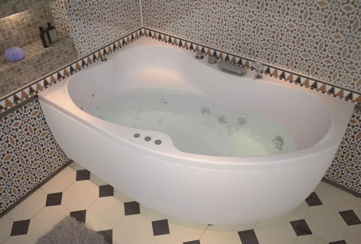 Baths Acrylic Acrylic: Angor, bi dimenî 150x90 cm, 120x90 cm, 120x70 cm, 170x90 cm û 160x90 cm, 140x100 cm û yên din 10225_47