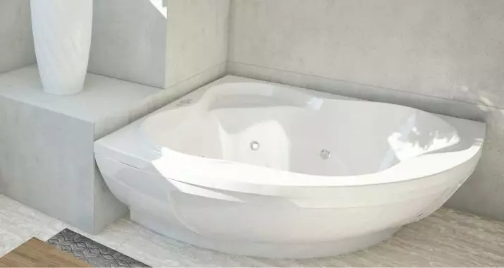 بانيوهات الحمام الزاوية مع تدليك مائي: أحجام من حوض جاكوزي. الحديد الزهر حوض استحمام ساخن ونماذج أخرى لغرف صغيرة وكبيرة 10228_28