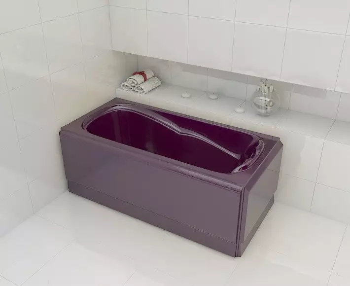 Farebné akrylové kúpele (53 fotografií): obdĺžnikové a iné modely. Odporúčania na výber 10229_6