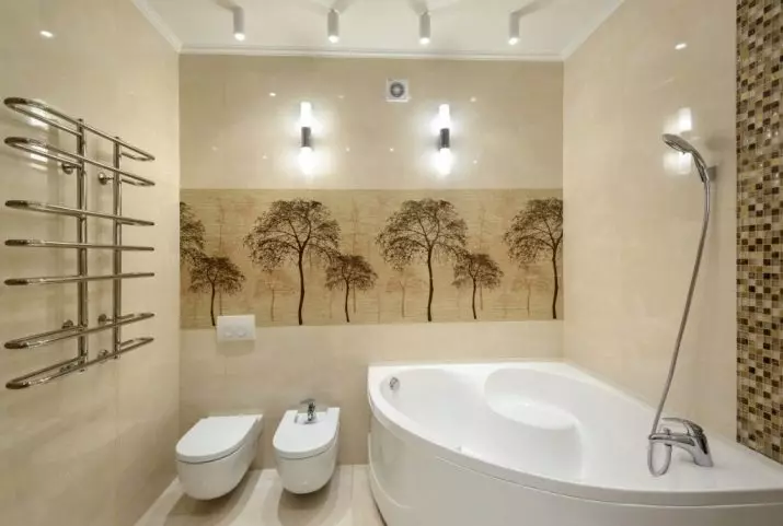 バスルーム（79枚）のコーナーバスルーム（79枚）：コーナーバスルーム付きのインテリアデザインのオプション、美しいアイデア 10233_10